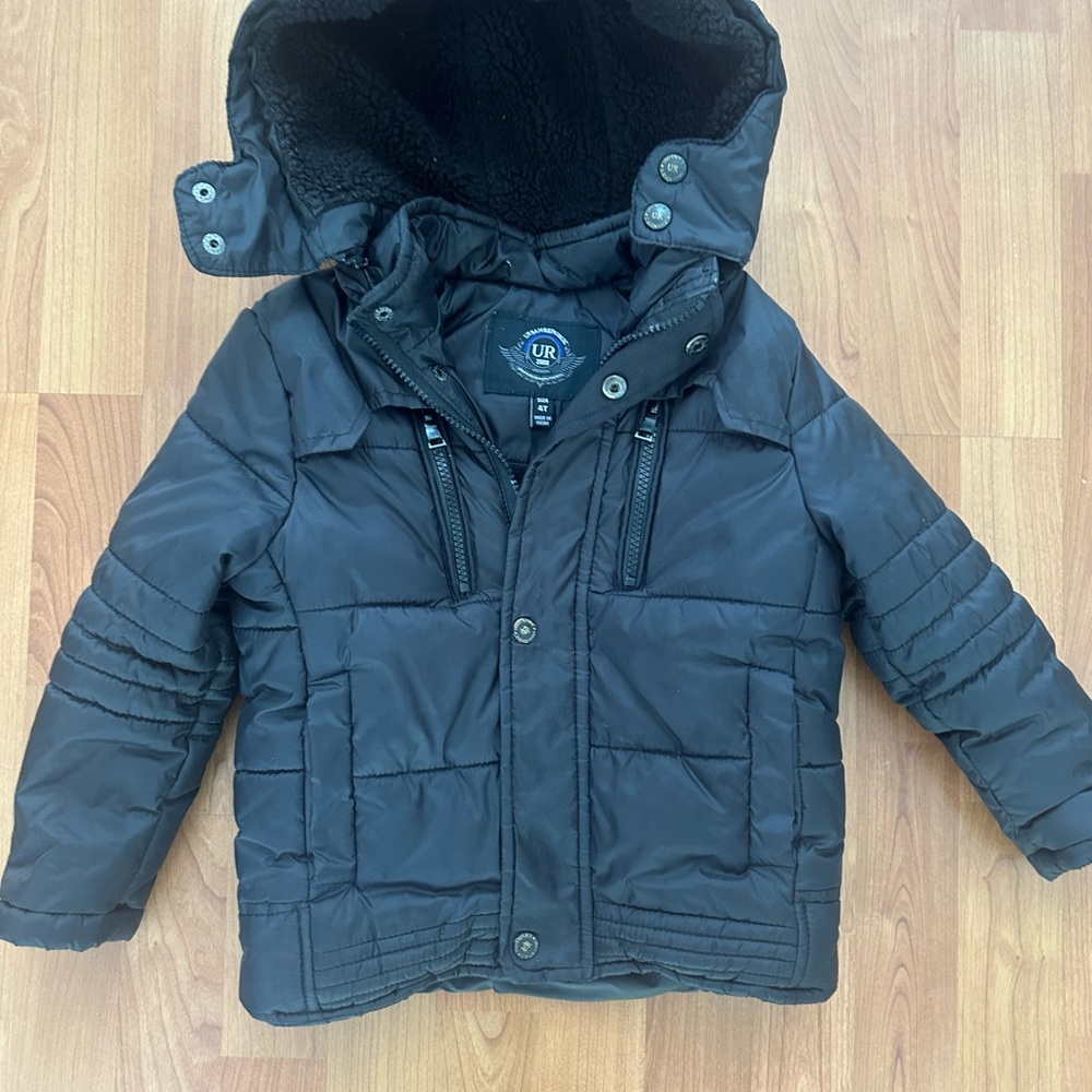 Urban Republic Black Puffer Jacket for Kids